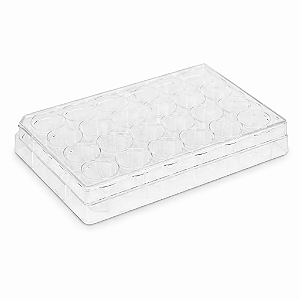 Placa Para Cultivo De Células 24 Poços Fundo Chato Kasvi