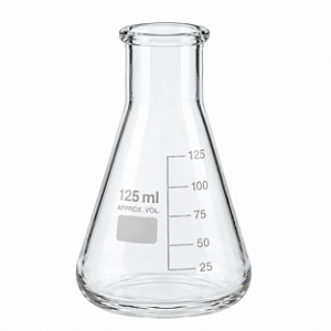 Erlenmeyer 125ml Vidro Boro Boca Estreita Graduado Precision