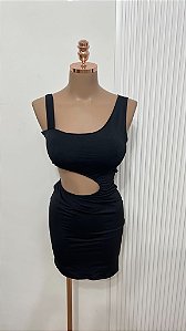 Vestido Preto com Recorte Lateral