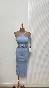 Vestido Azul Cut Out