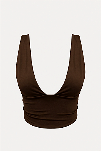 Top Marrom Essência