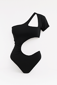 Body Preto Recorte Lateral