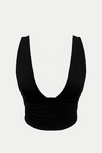 Top Preto Decote Profundo