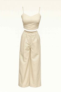 conjunto alfaiataria top com calça