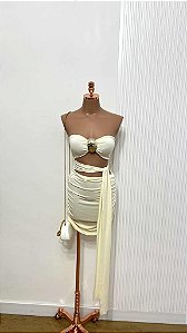 Vestido Off Dourado