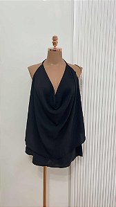 Conjunto Preto Drapeado