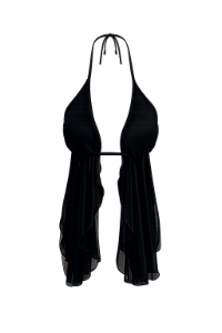 Cropped frente única preto