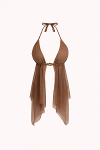 Top Frente Única com Detalhe de Argola