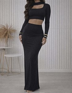 Vestido Longo Elegance Preto