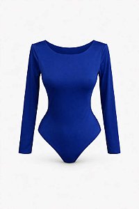Body Azul Manga Longa