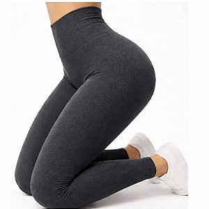 legging canelada cinza