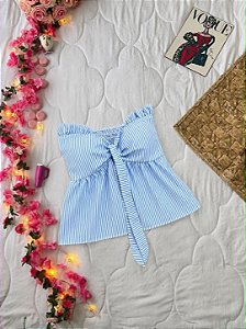 Blusa listrada Azul