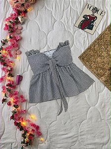 Blusa listra preta