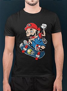 Camiseta Mariohead, 100% Algodão - Roquenrou