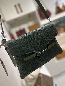 Bolsa Clutch Couro Tresse Ondas
