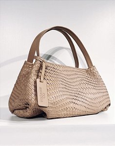 Bolsa Baguete Couro Tresse Ondas