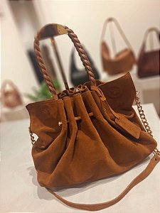 Bolsa Camurça Franzida