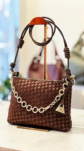 Bolsa Tresse Couro e Camurça