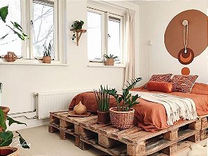 Cama Pallet Casal 240x160x30 Cm