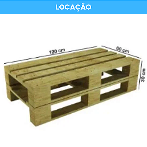 Locação Banco Sem Encosto Pallet Madeira 120x60x30 cm