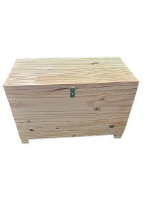 Baú de Madeira de Pallet com Feixo – 60x30x36 cm