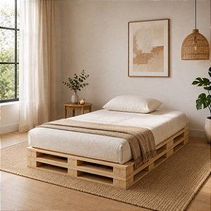 Cama de Viúvo pallet 200x120x30 Cm