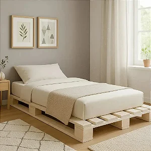 Cama Pallet Solteiro Personalizada 188x80x15 Cm