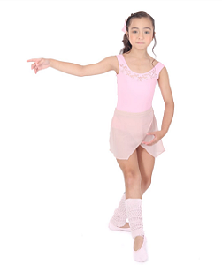 Saia Ballet Transpassada Botão