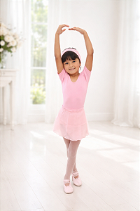 Saia Ballet Transpassada em Crepe