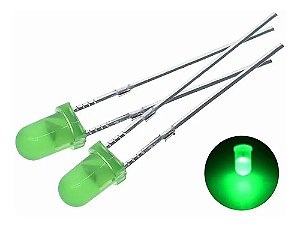 Kit 50 Leds Difuso LED 3mm Arduino Verde