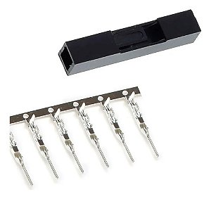 Kit 50 Conectores Dupont 1 Via Macho com Terminal