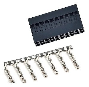 Kit 50 Conectores Dupont Duplo 2x10 20 Vias Fêmea