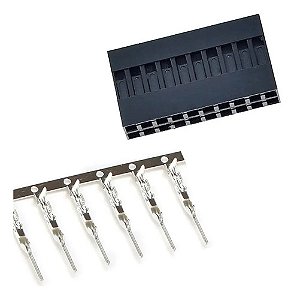 Kit 50 Conectores Dupont Duplo 2x10 20 Vias Macho