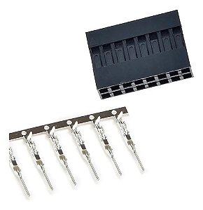 Kit 50 Conectores Dupont Duplo 2x8 16 Vias Macho