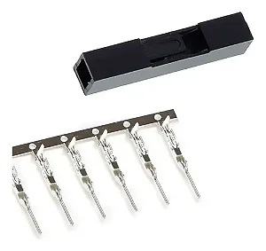 Kit 5 Conectores Dupont 1 Via Macho com Terminal