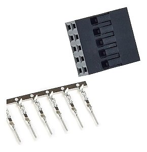 Kit 5 Conectores Dupont Duplo 2x5 10 Vias Macho