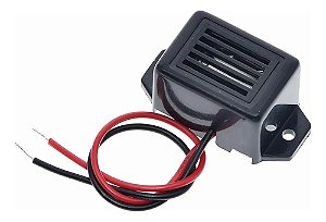 2X Buzzer 12V Alarme 85Db Preto Buzzer Continuo