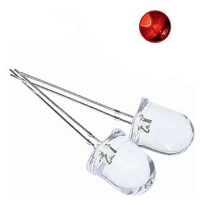 Kit 10 Peças LED Alto Brilho 10mm Arduino Vermelho