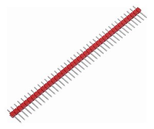 5 Conector Barra de Pinos Macho Arduino 180º Vermelho