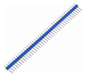5 Conector Barra de Pinos Macho Arduino 180º Azul