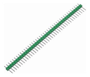 5 Conector Barra de Pinos Macho Arduino 180º Verde