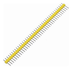 5 Conector Barra de Pinos Macho Arduino 180º Amarelo