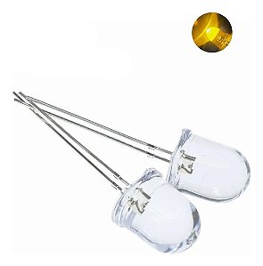 Kit 10 Peças LED Alto Brilho 10mm Amarelo