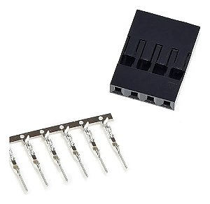 Kit 20 Conectores Dupont 4 Vias Macho com Terminal