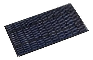 Placa Painel Célula Solar Fotovoltaica 5V 400Ma 2W Azul-Escuro