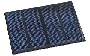 Mini Placa Painel Célula Solar Fotovoltaica 12V 108Ma 1,3W Azul e Preto 12V