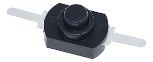 50 Botão Mini Interruptor DC 1208Yd Preto com Trava
