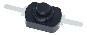 10 Mini Interruptor DC 1208Yd Preto com Trava