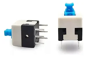 Kit com 50 Botão Chave com Trava 6 Terminais Push Button