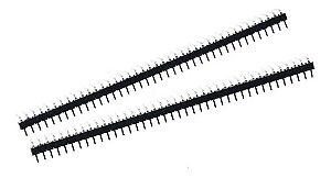 5X Barra 40 Pinos Macho 90 Graus Arduino Preto